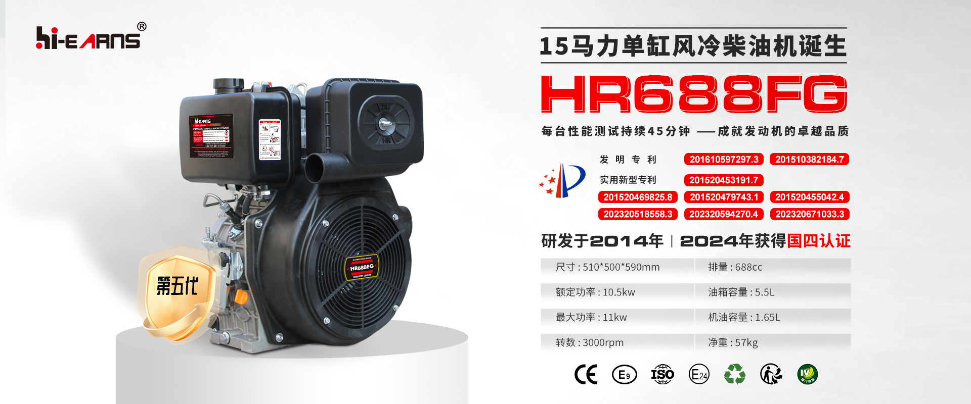 HR688FG 風冷柴油發動機 專利介紹